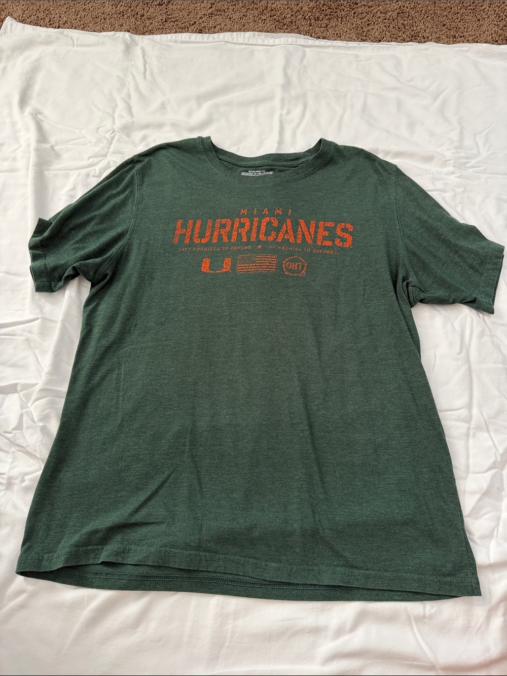 Miami Hurricanes Green Graphic Tee